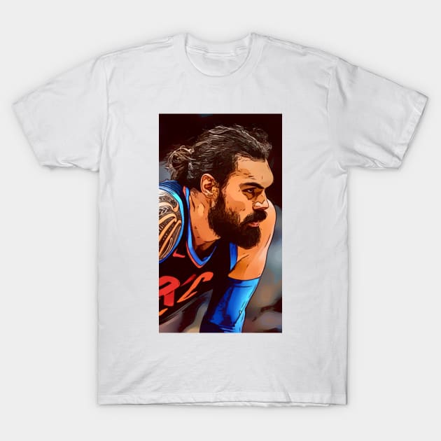 Steven Adams Vector Art T-Shirt by Playful Creatives